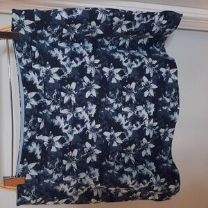 Tranquility Blue Flower Printed Skort XL